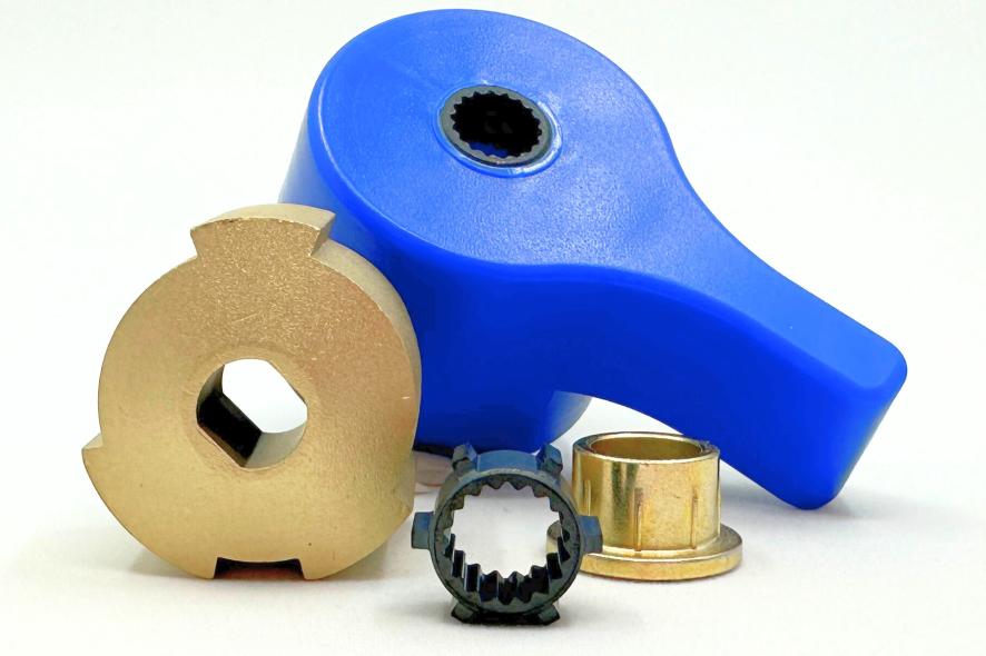 plastic and metal components